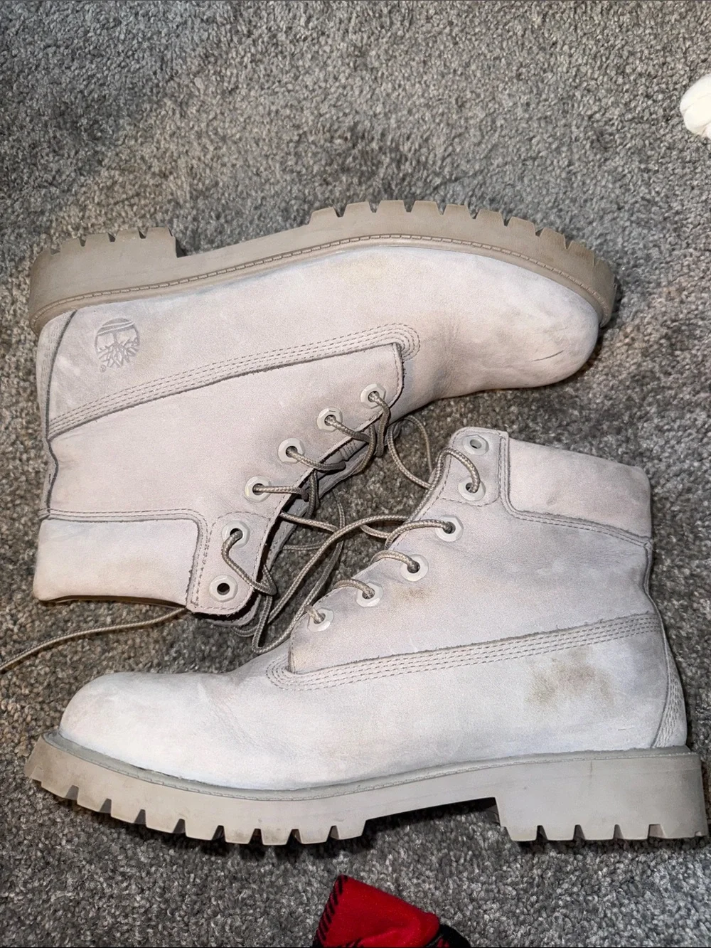 Youth Timberland Grey Boots Size 7Y